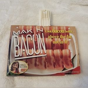Vintage Makin Bacon Microwave Tray W/Handle
